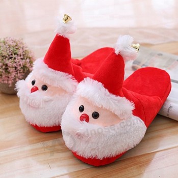 2019 new warm navidad plush soft santa claus Christmas slippers
