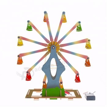 Tige de poulie électronique mini tige de grande roue en bois jouets éducatifs personnalisés