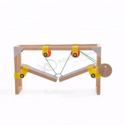 Wooden Moving Drawbridge Easy Kids Educational Toys Custom