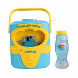 Children's Portable Electric Bubble Machine Automatic Oil Bucket Bubble Toy With Light Music
