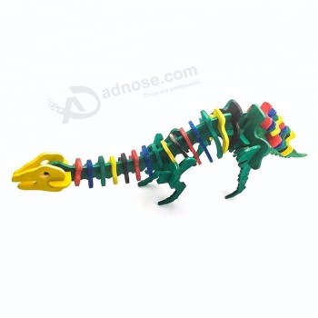 Madeira 3d puzzle educacional dinossauro brinquedos criança personalizada