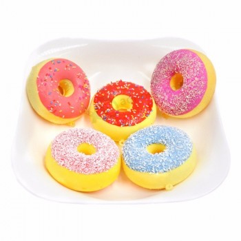 Groothandel goedkope hoge kwaliteit pu schuim langzaam stijgende zachte mini donut squishy voedsel speelgoed voor kinderen