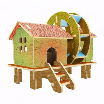 Decoration Self Assembly Educational Solar Toy Wood
