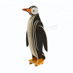 3D Puzzle Wooden Toy Penguin DIY Wood Intelligence Puzzle Custom