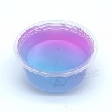 Amazon new style slime crystal mud gradient color transparent clay poke mud for stress relief