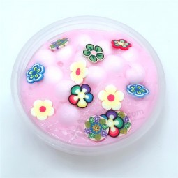 Lama de cristal de venda quente de frutas lama transparente plástico argila animal flor forma lodo