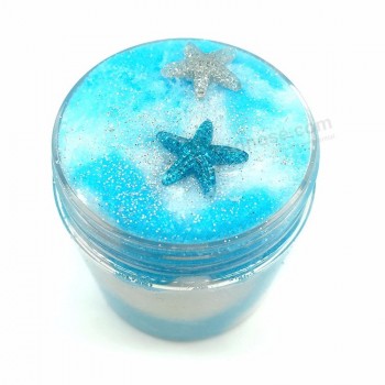 Novo produto mar transparente starfish slime lama algodão lama estresse alívio brinquedo