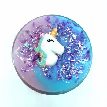 Novedad limo unicornio colorido algodón barro diy cristal barro ventilación de arcilla
