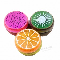 Nieuwe productideeën educatief speelgoed kleur ronde vruchtplakken kristal slijm