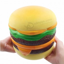 Verpackung squishy hamburger benutzerdefinierte essen kawaii spielzeug weich