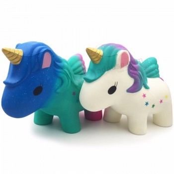 Squishy Jumbo Unicorn Horse Suave lento aumento de los juguetes de estrés