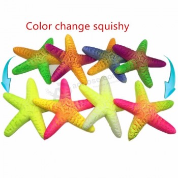 Squishy squale de balle de jouet kawaii avec une couleur changeante d'étoile de mer