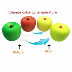 Squishy lenta subindo fruta maçã temperatura cor mudar brinquedos quentes para o natal