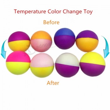 Juguete de cambio de color de temperatura levemente creciente pelota de estrés blando juguete