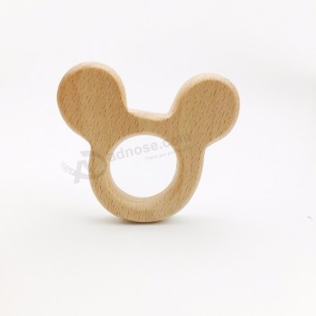 Wood Timber Bear DIY Nursing Accessories Baby Teething Toys