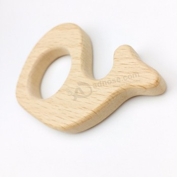 Holz Baby Kinderkrankheiten Zubehör Holz Wale Form Beißring sensorische Spielzeug