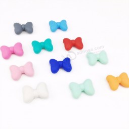 Baby Silicone Necklace Teething Beads Bow Tie Beads for Jewelry
