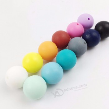 Custom 12mm Silicone Round Teething Beads for jewelry