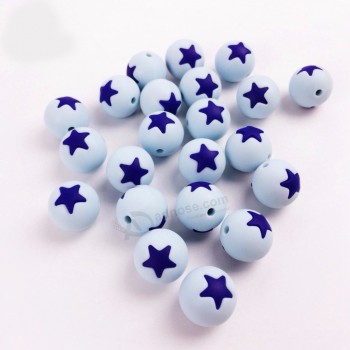Gioielli moda bambino masticare perline perline dentizione in silicone per uso alimentare