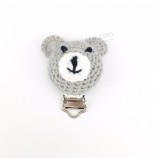 Personalized Custom Wooden Crochet Cotton Pacifier Clip for Pacifier Holder