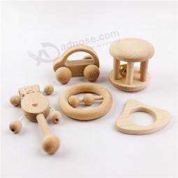 Nursing Wooden Rattles Teething Wooden Baby Toy