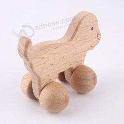 Shaped Organic Wooden Toy With Wheel Push Up Toys Wooden Toys