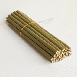 Palha de bambu descartável com logotipo personalizado laser grava