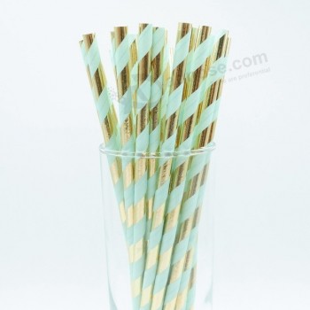 8Milímetros biodegradable party decorative paper drinking straw