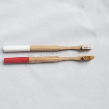Groothandel biologisch afbreekbaar houtskool varkenshaar ronde bamboe tandenborstel aanpassen bpa-vrij