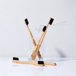 Eco-Amichevole setola spazzolino di bambù con spazzolino di bambù a marchio privato