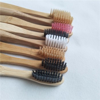 生态-Amistoso carbón de bambú biodegradable cepillo de dientes etiqueta privada