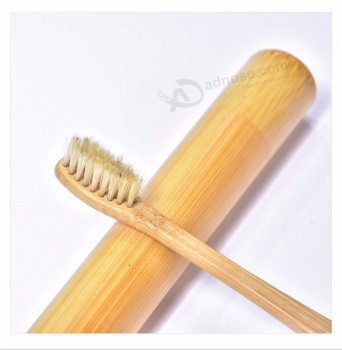 Eco-Viaggio amichevole dello spazzolino da denti di bambù della setola della natura biodegradabile