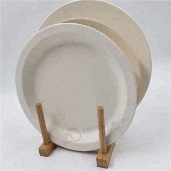 Factory supply biodegradable bamboo fiber dinner plate