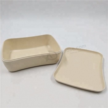 custom Leakproof  biodegradable children school bamboo lunch box price