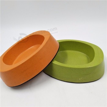 Excelente durabilidade atraente bambu pet bowl de fibra