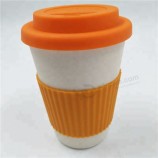 Tasse de café de tasse de café de fibre de bambou de haute qualité faite sur commande
