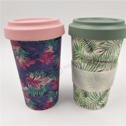 460毫升 popular bamboo fiber travel coffee mug with FDA