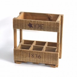 Distressed Wood Crate Folding Wooden Milk Crates