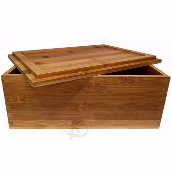 Caja de madera discreta de almacenamiento de cola de milano de diseño