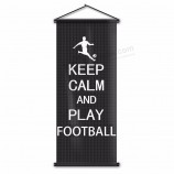 Football Fans Gift Bedroom Decor Flag Keep Calm and Play Football Hanging Wall Poster Banner for Christmas Birthday