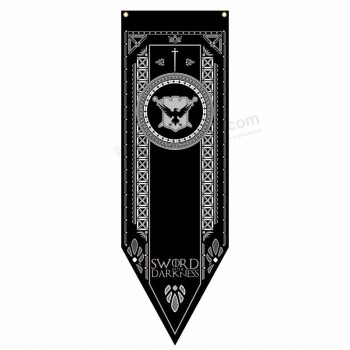 Bannière du tournoi de la nuit de la partie de trônes drapeau numérique de la publicité du corbeau à trois yeux imprimé numérique pour les enfants, les fans de 50x150cm