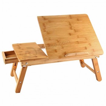 Tavolo pieghevole portatile in legno, vassoio da letto, lettino per laptop