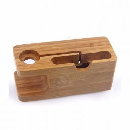 Stand Charging Dock Bamboo Cell Phone Holder