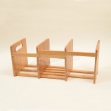 Natural Bamboo Multi-Layer Pine Book Shelf