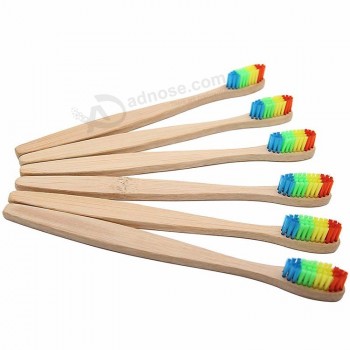 Eco-Vriendelijke bamboe tandenborstel houtskool varkenshaar