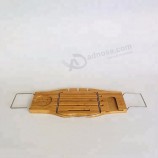 Bamboe badkuip caddy tray met uitschuifbare zijkanten
