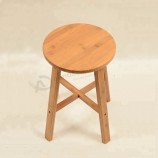 Natural Bamboo Material Designed Teak Shower Stool