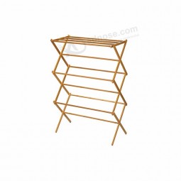 Indoor Folding Wooden Clothes Bamboo Drying Rack