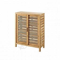 2-Porte plancher bambou petit meuble de salle de bain