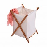 可折叠折叠竹洗衣篮